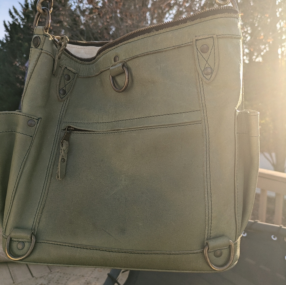Nena & Co. Green Leather Backpack Strap - Picture 5 of 7